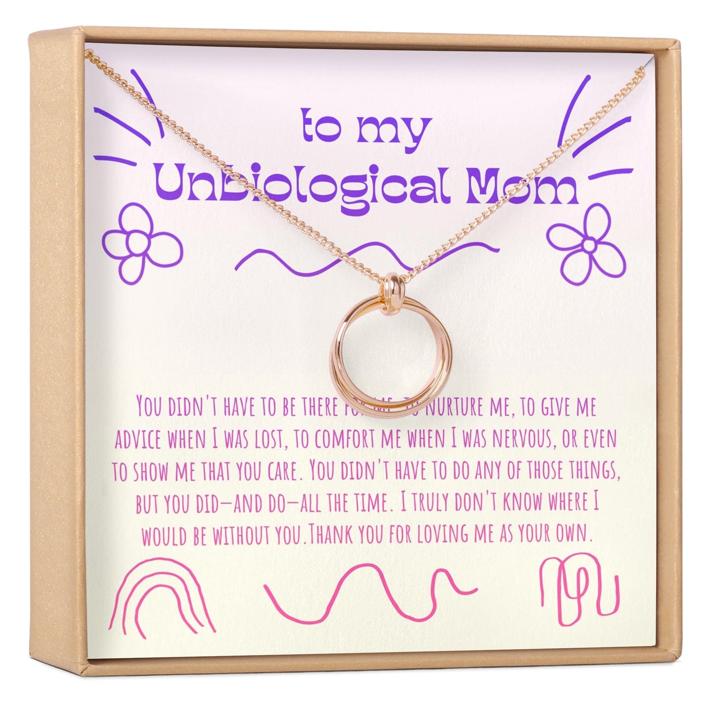 Unbiological Mom Necklace, Multiple Styles