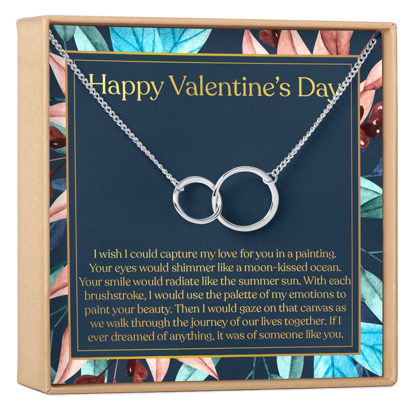 Valentine's Day Double Circles Necklace