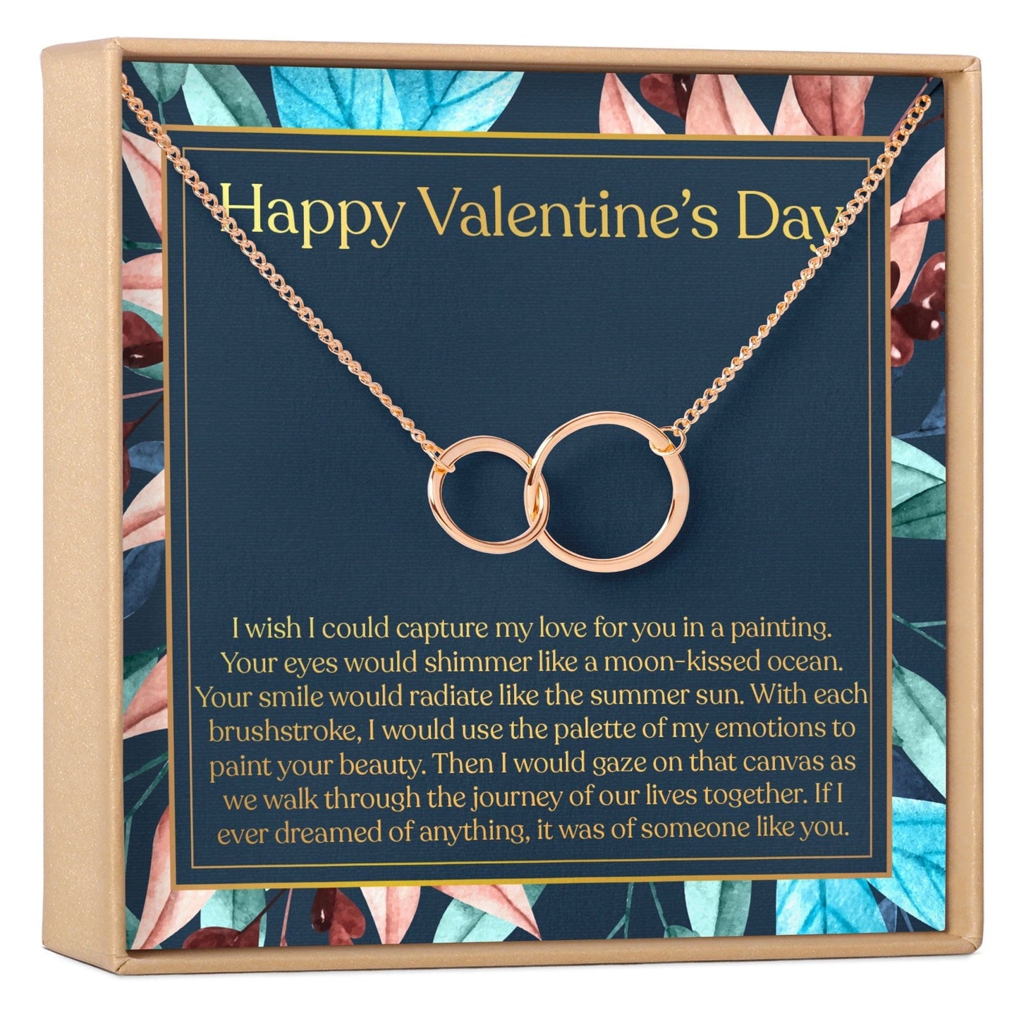 Valentine's Day Double Circles Necklace