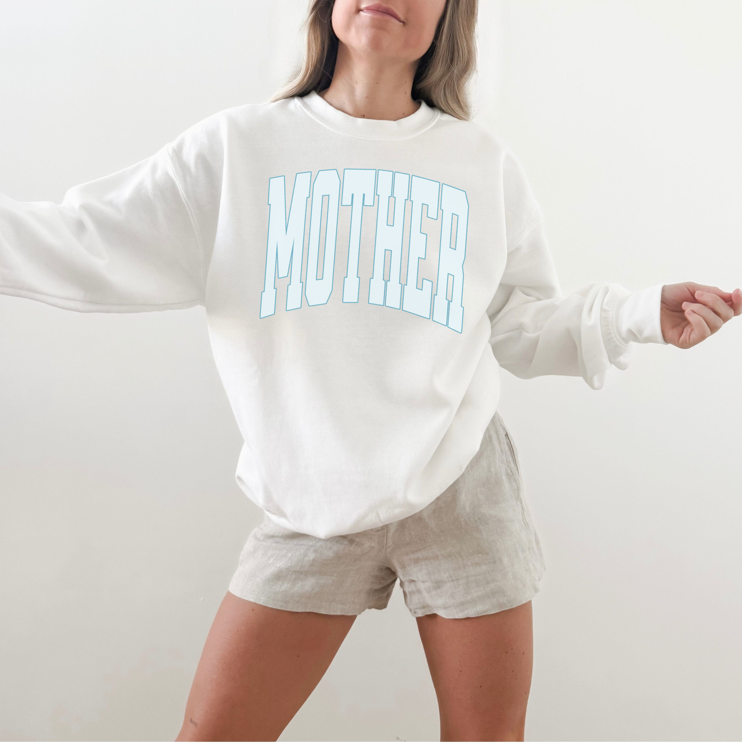 MOTHER Collegiate Crewneck Sweatshirt – Soft Everyday Mom Pullover
