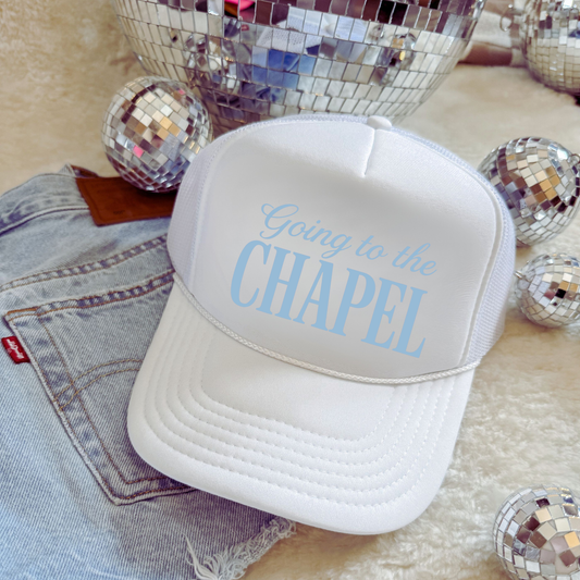 Going to the Chapel Foam Front Trucker Hat | Vintage Bride Bachelorette Hat | Wedding Weekend Baseball Cap
