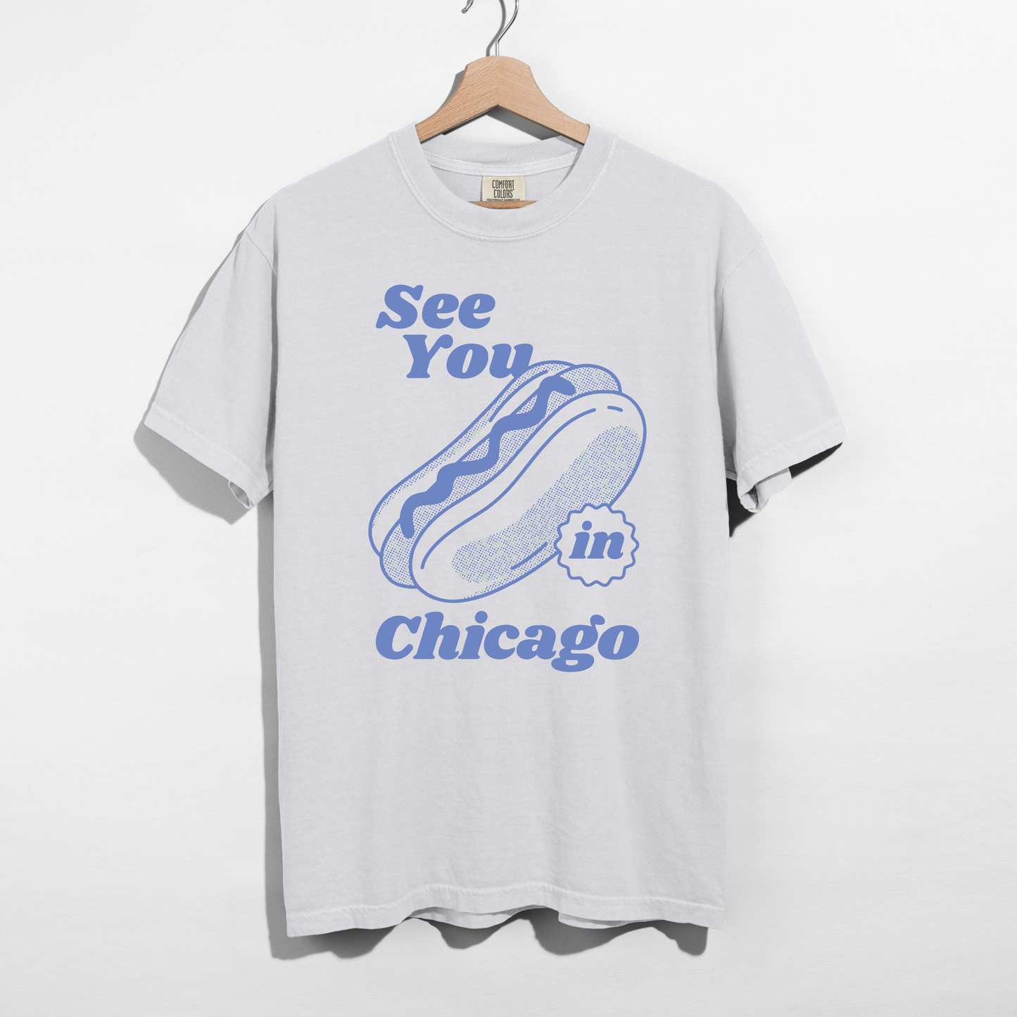 See You in Chicago Hot Dog Graphic Tee – Chicago Summer Shirt | Midwest City Pride T-Shirt