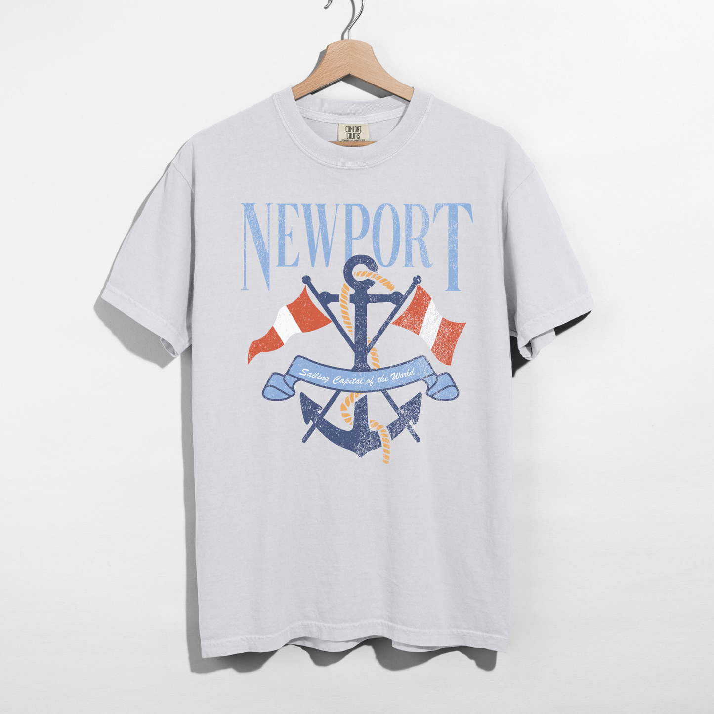 Newport Sailing Graphic Tee – Coastal Anchor Shirt