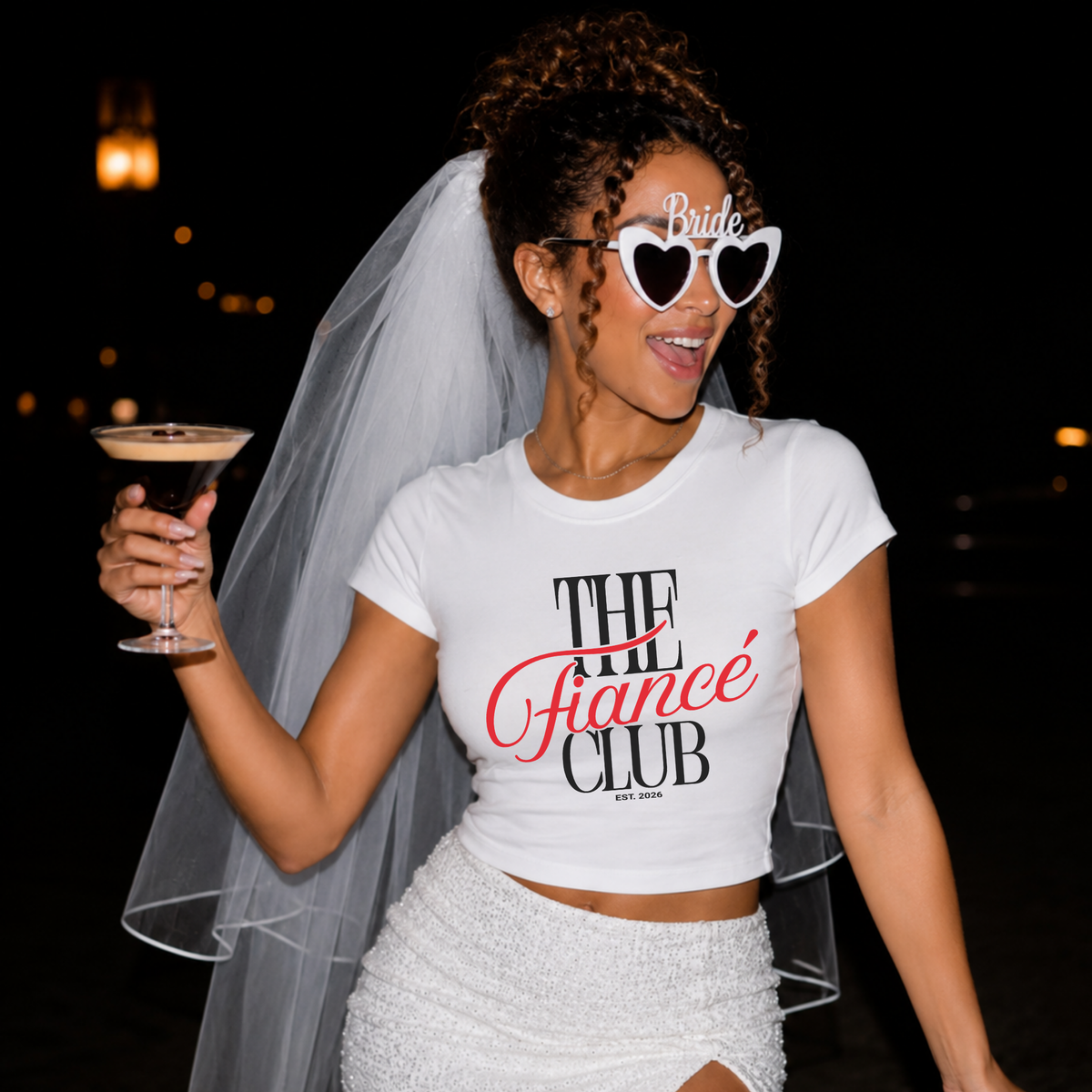 The Fiancé Club Est. 2026 Bride Baby Tee – Engagement & Bachelorette Shirt