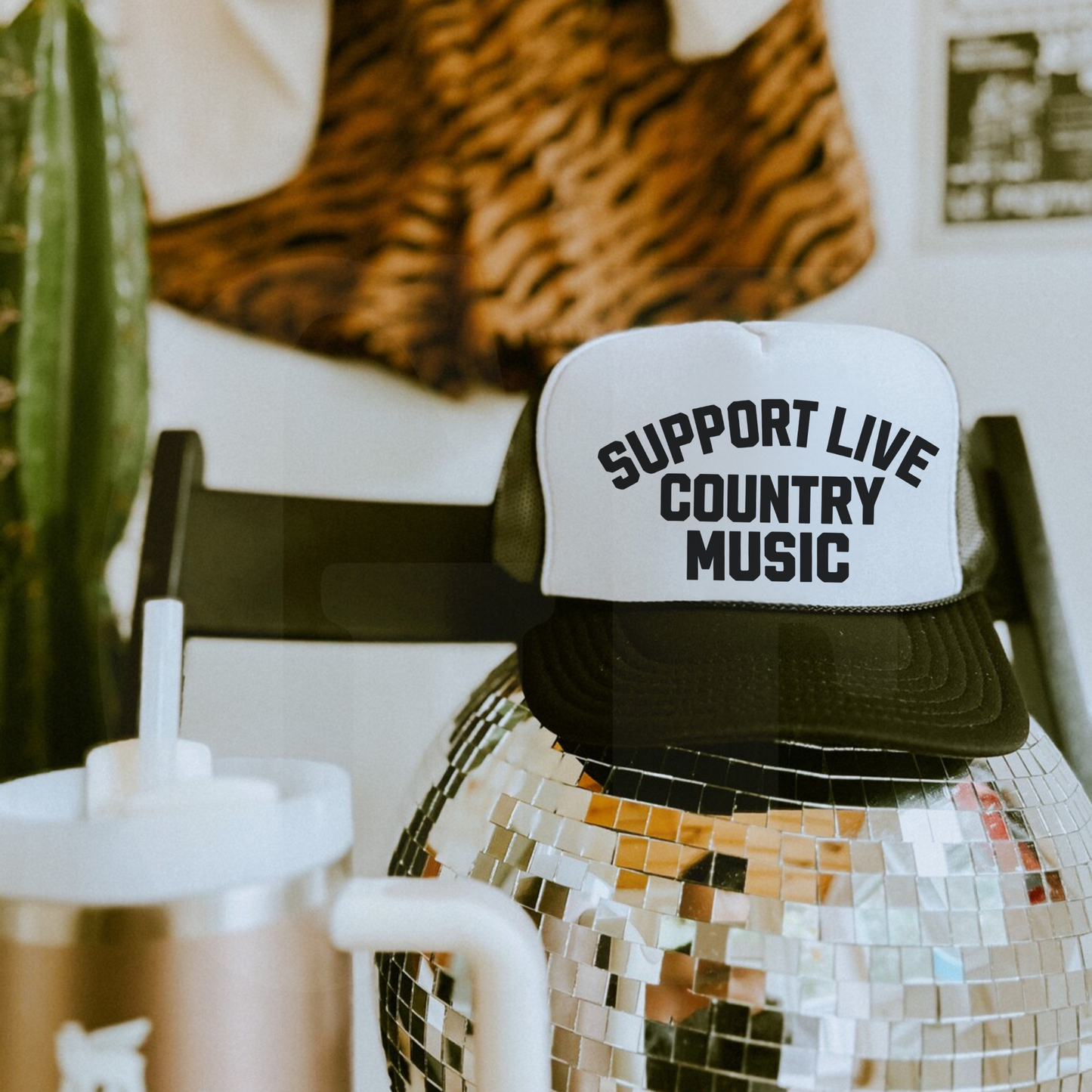 Support Live Country Music Trucker Hat | Western Country Concert Hat