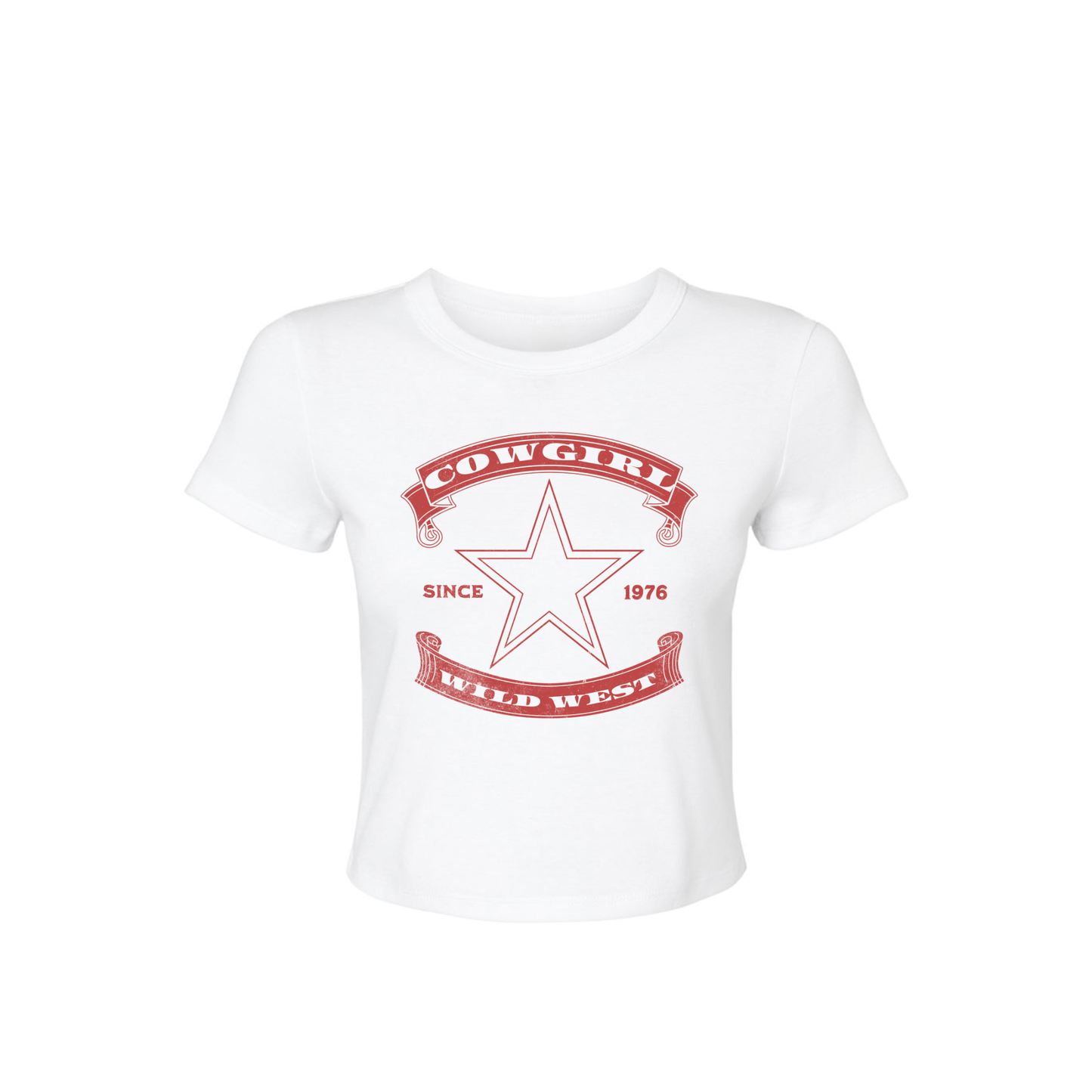 Cowgirl Wild West Crop Tee – Vintage Western Graphic Shirt | Country Concert Outfit