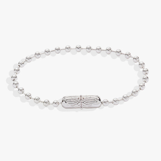 Wings with Cross Barrel Closure Bracelet