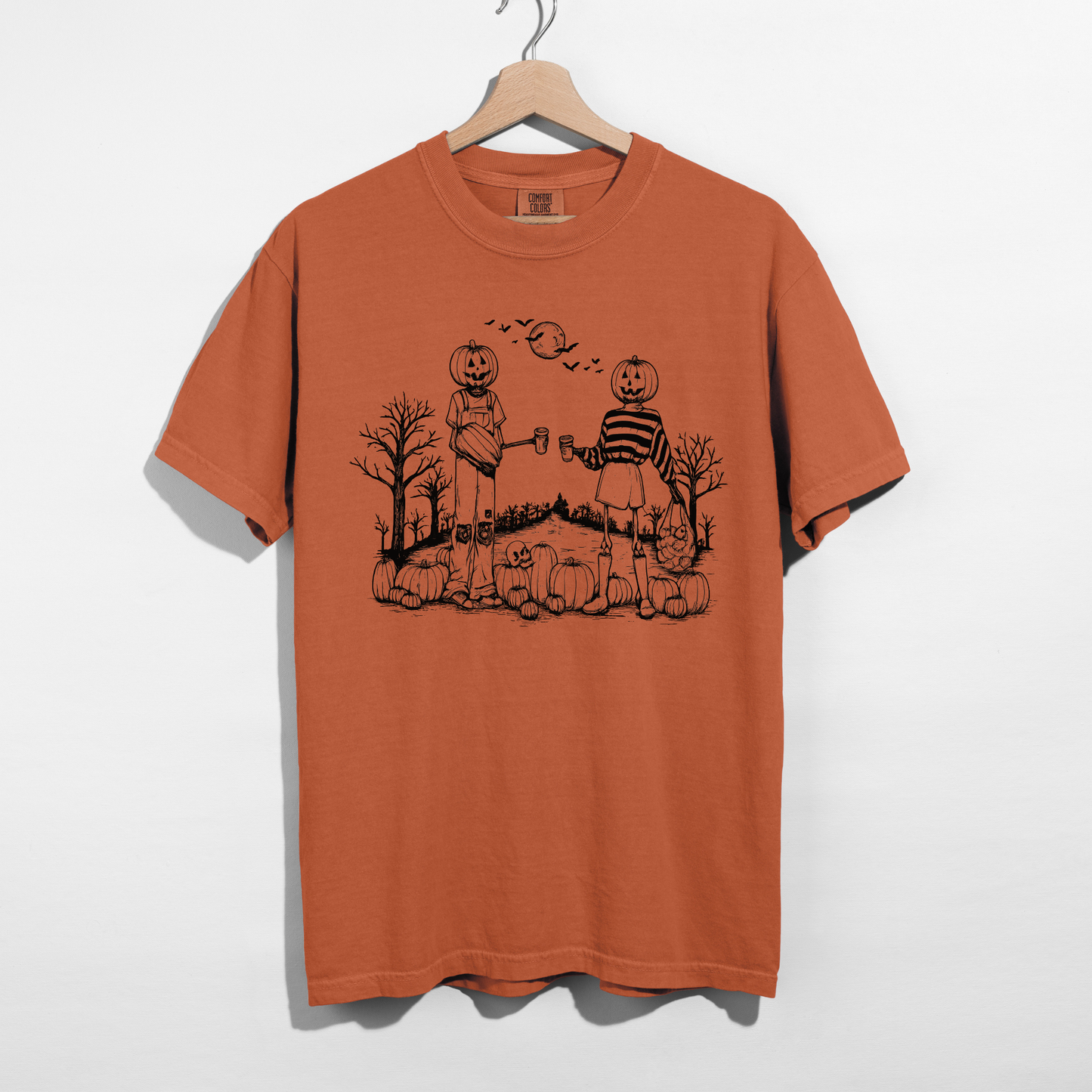 Pumpkin Besties Halloween Graphic Tee | Vintage Spooky Season Shirt for Women