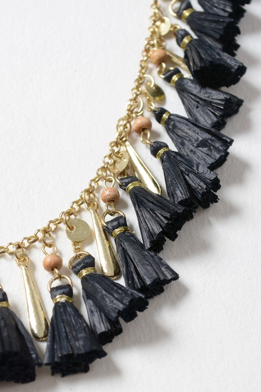 Solid Tassel Chain Fashion Necklace - ShopModernEmporium