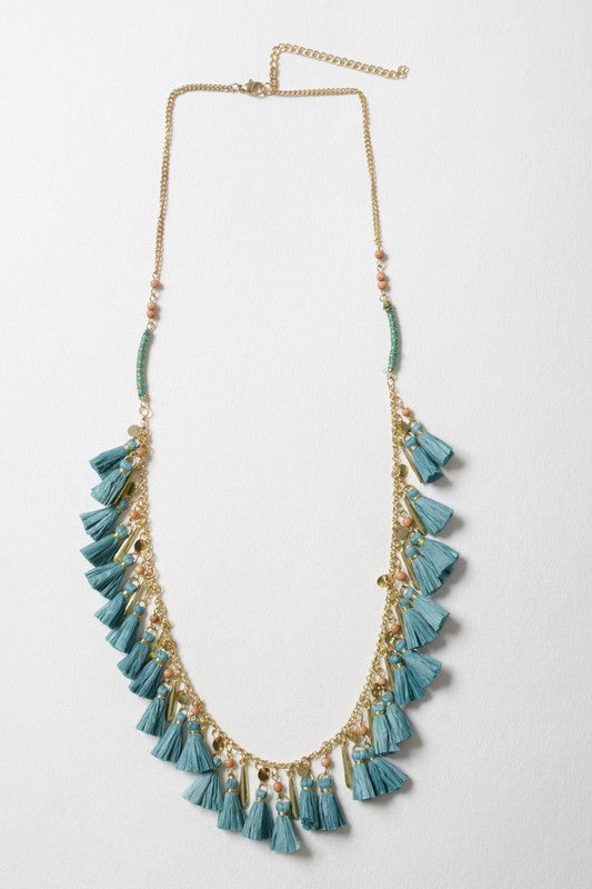 Solid Tassel Chain Fashion Necklace - ShopModernEmporium