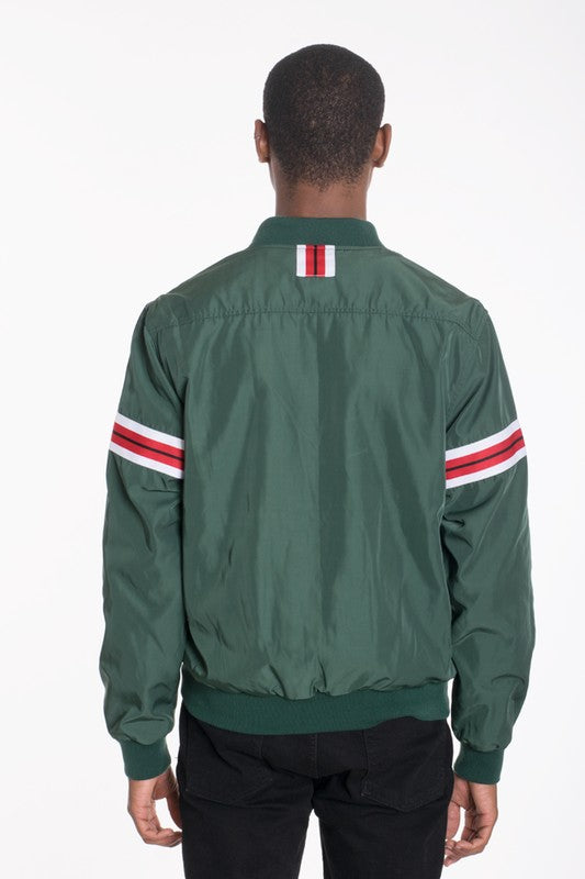 Luxury WOVEN TAPED BOMBER JACKET - ShopModernEmporium