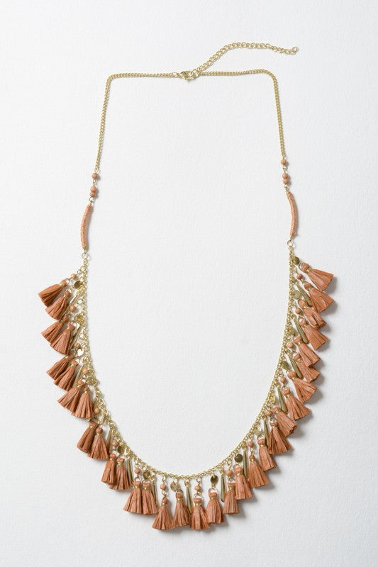 Solid Tassel Chain Fashion Necklace - ShopModernEmporium