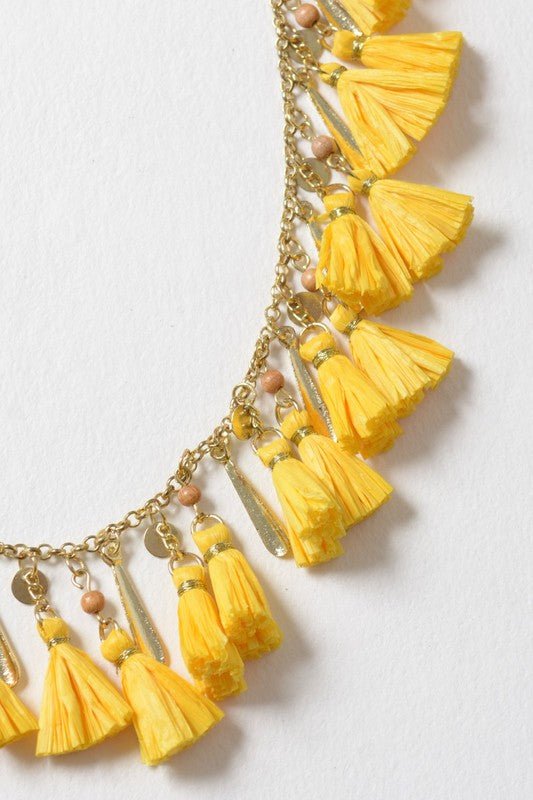 Solid Tassel Chain Fashion Necklace - ShopModernEmporium