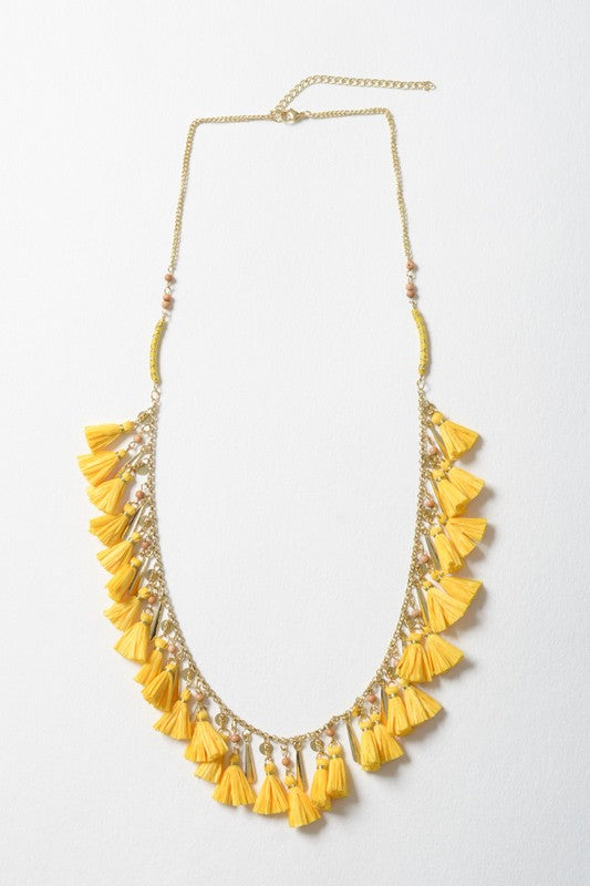 Solid Tassel Chain Fashion Necklace - ShopModernEmporium