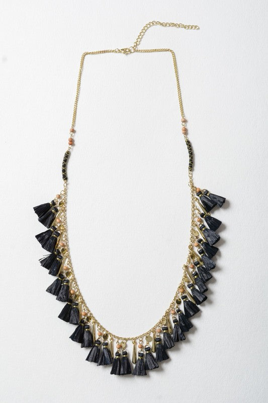 Solid Tassel Chain Fashion Necklace - ShopModernEmporium