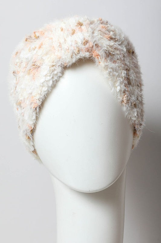 Fuzzy Pastel Yarn Knit Headwrap - ShopModernEmporium