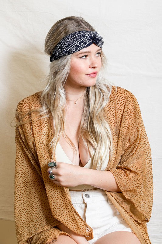 Block Paisley Twist Headwrap - ShopModernEmporium