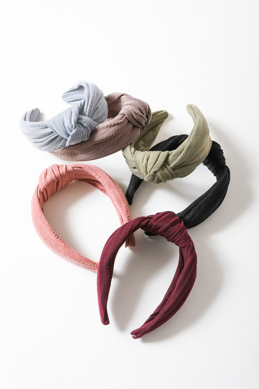 Wide Stripe Topknot Headband - ShopModernEmporium