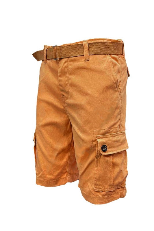 Weiv Mens Belted Cargo Shorts with Belt - ShopModernEmporium