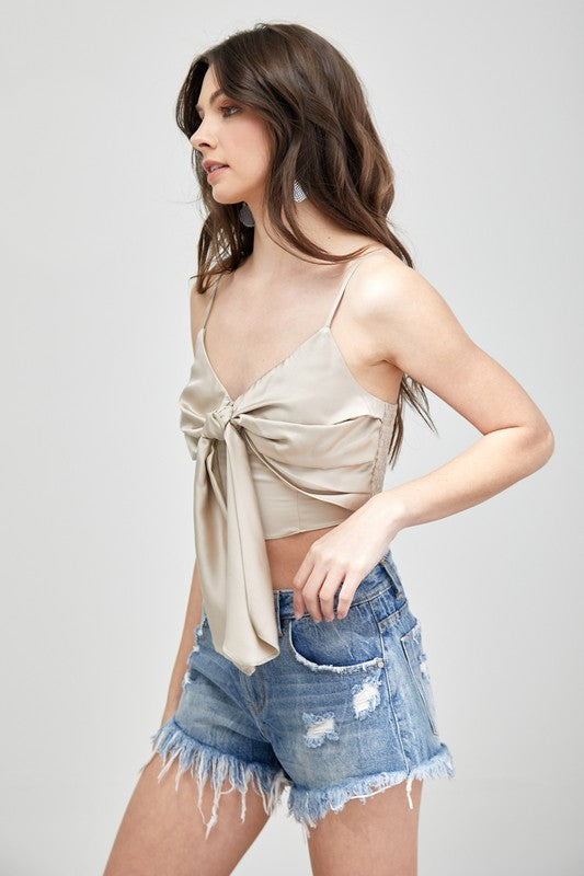 FRONT TIE UP CAMI CROP TOP - ShopModernEmporium