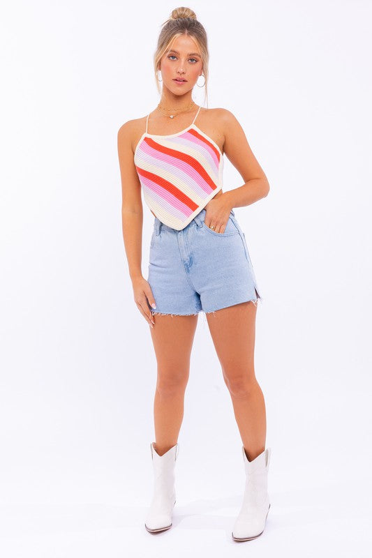 SLEEVELESS KINT CROPPED TOP - ShopModernEmporium