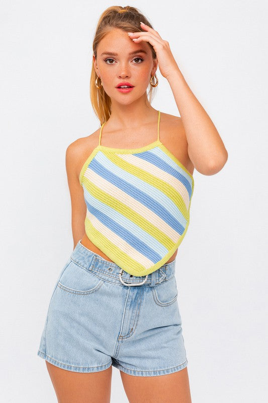 SLEEVELESS KINT CROPPED TOP - ShopModernEmporium