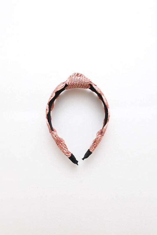 Raffia Crochet Trim Headband - ShopModernEmporium