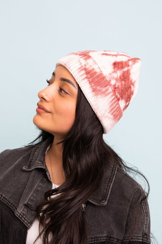 Tie Dye Cable Knit Beanie - ShopModernEmporium