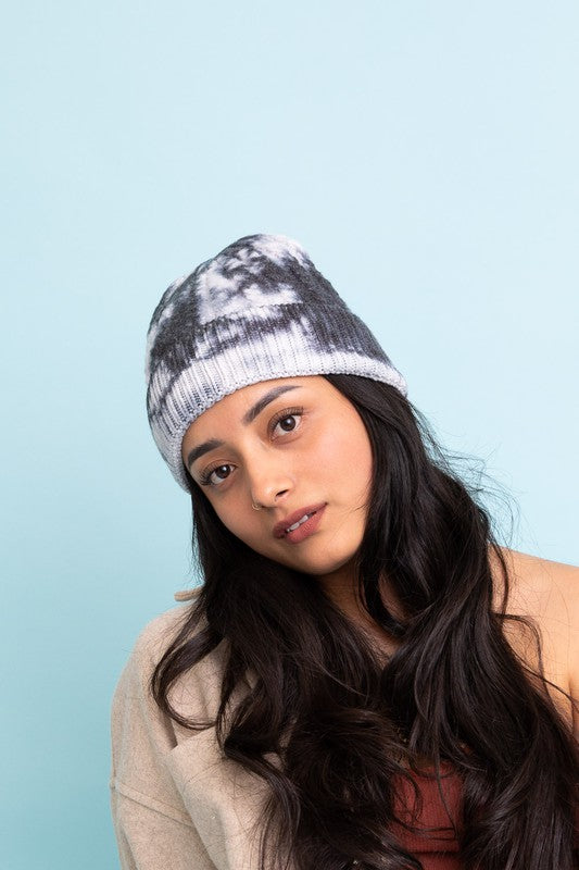 Tie Dye Cable Knit Beanie - ShopModernEmporium