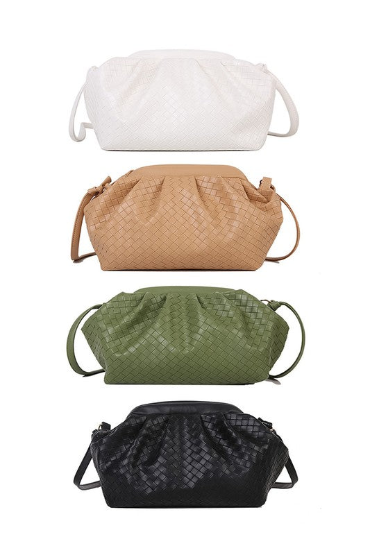 Faux Leather Woven Bag - ShopModernEmporium