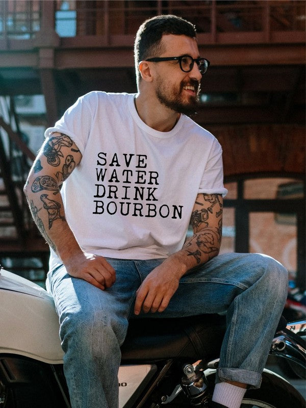 Save Water Drink Bourbon Mens Tee - ShopModernEmporium