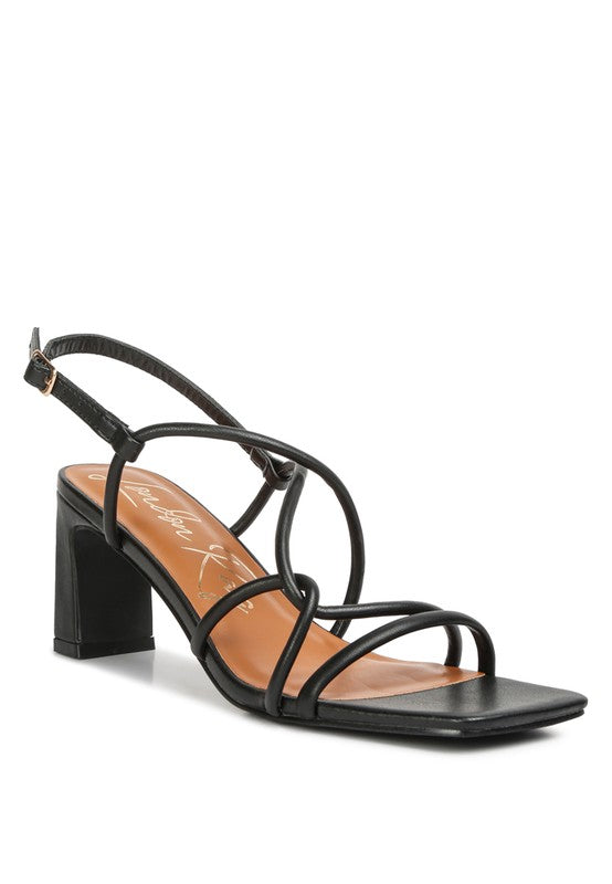 Andrea Knotted Straps Block Heeled Sandals - ShopModernEmporium