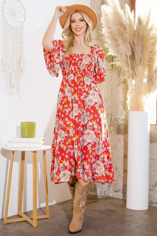 Smocked Dress with Pockets - ShopModernEmporium