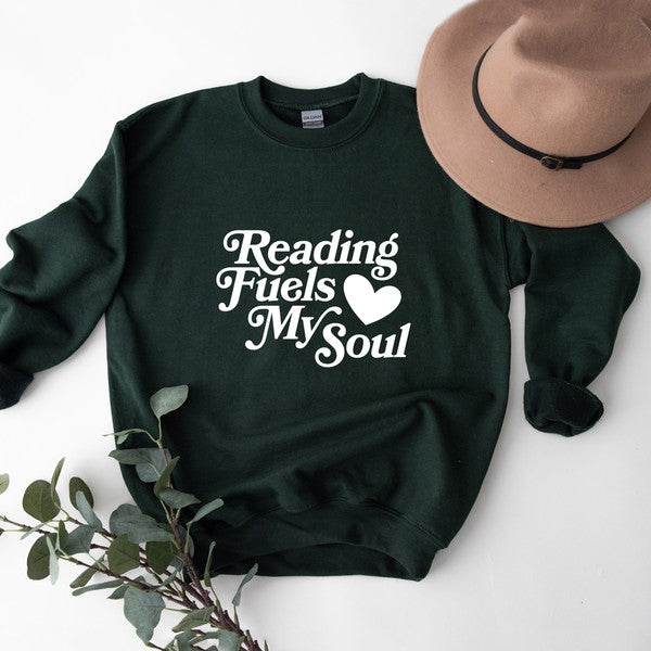Reading Fuels My Soul Graphic Sweatshirt - ShopModernEmporium