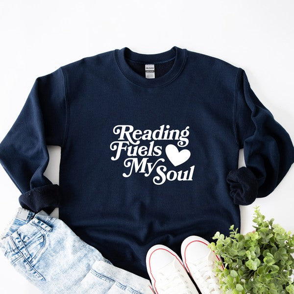 Reading Fuels My Soul Graphic Sweatshirt - ShopModernEmporium