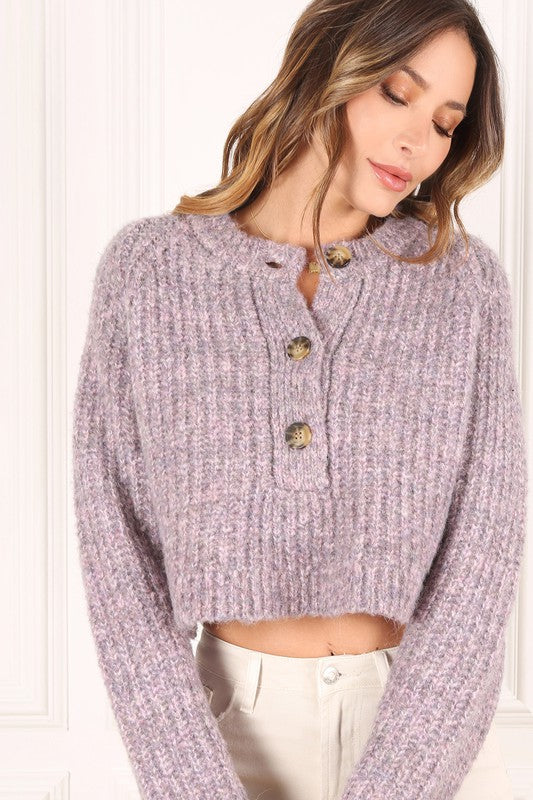 Melange multicolor sweater top - ShopModernEmporium