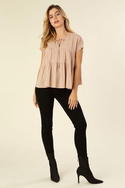 A line tiered blouse