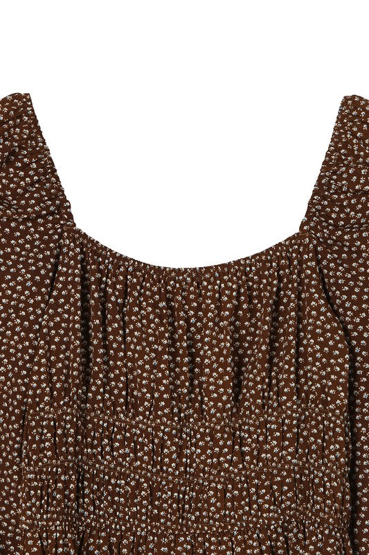 Square neck vintage puff dress - ShopModernEmporium