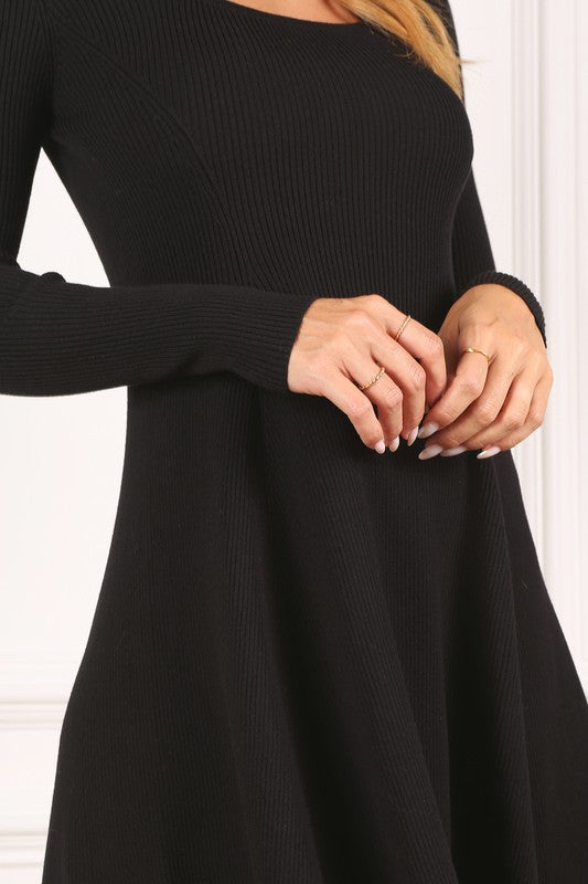 Knitted fit and flare dress - ShopModernEmporium