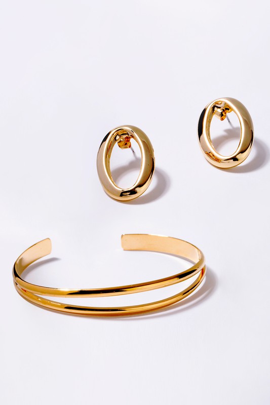 Oval ring and bracelet set - ShopModernEmporium