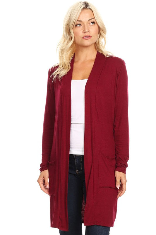 Knee length duster cardigan