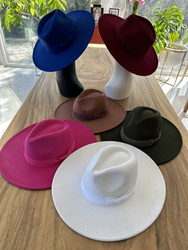 Flat Brim Fedora Fashion Hat - ShopModernEmporium