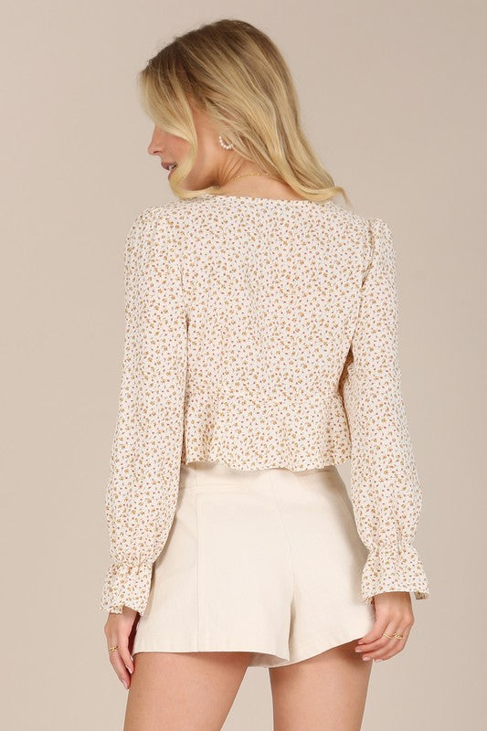 LS floral frill blouse - ShopModernEmporium