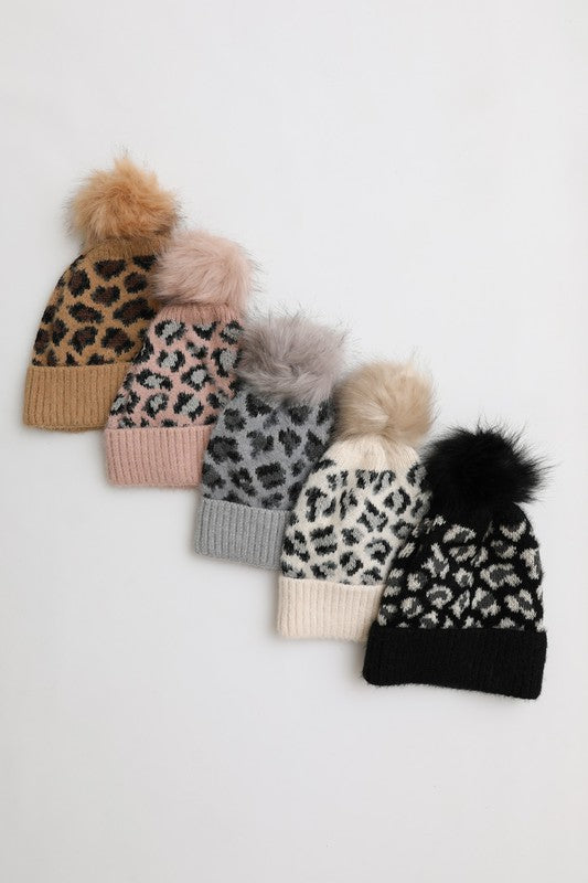 Leopard Knit Beanie - ShopModernEmporium