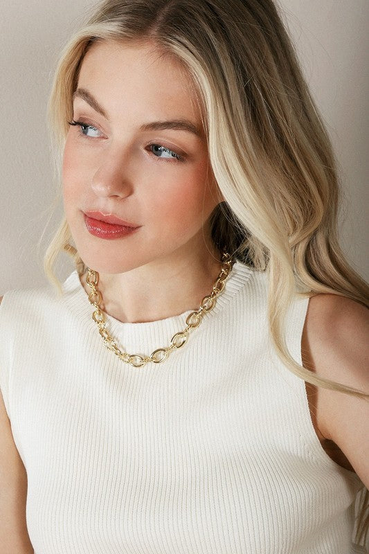 Bold chain necklace   gold - ShopModernEmporium